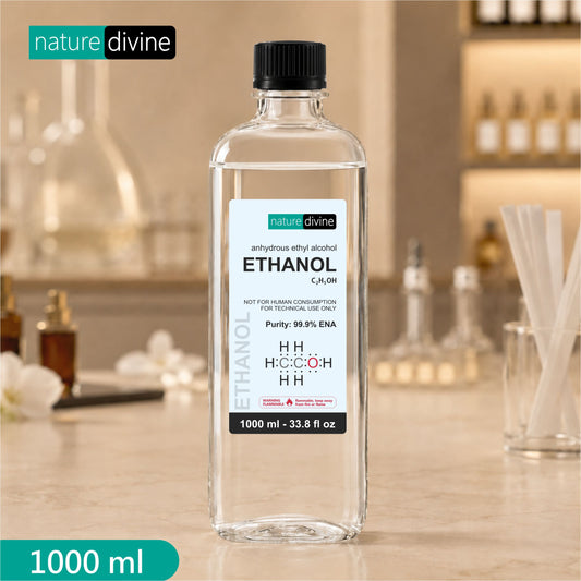 Ethanol 99.9% - Ethyl Alcohol for Cosmetics, Perfumes, Lab Use, Dilution, and Disinfectants 1000 ml (1 Litre)