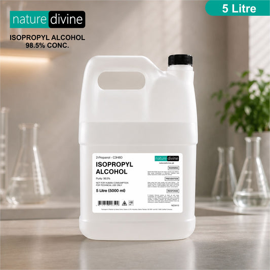 5000 ml (5 Litre) Nature Divine 98.5% Isopropyl Alcohol, IPA Rubbing Alcohol, Hand Rub and General Purpose Antiseptic Disinfectant