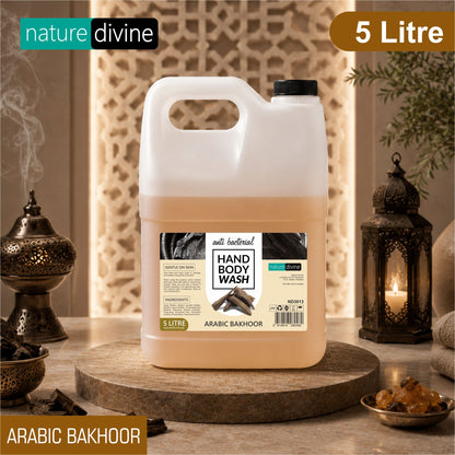 5 Litre Nature Divine Antibacterial Arabic Bakhoor Hand Wash, Hand Soap, Body Wash Liquid