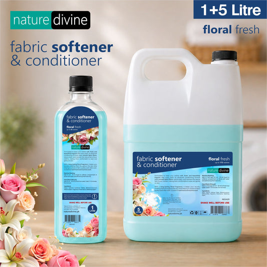 Fabric Softener & Conditioner – Floral Fresh - 5 + 1 Litre Bundle Pack