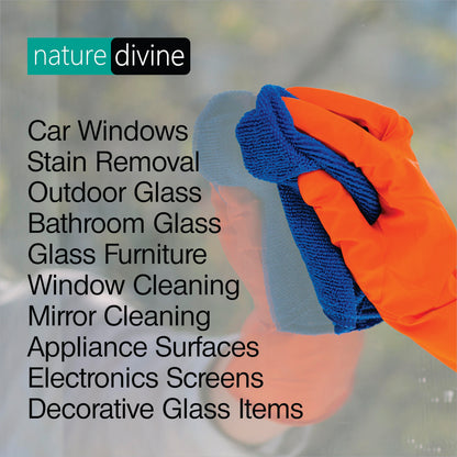 Nature Divine Glass Cleaner Spray 500 ml - Streak-Free and Anti Dust
