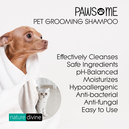 PAWSOME Pet Grooming Shampoo for Dogs, Cats and Domestic Animals 5 Litre and 500 ml