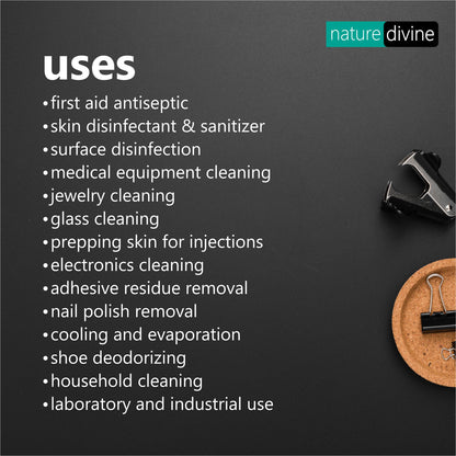 70% Isopropyl Alcohol, IPA Rubbing Alcohol, Hand Rub, General Purpose Antiseptic Disinfectant and Cleaner 150 ml